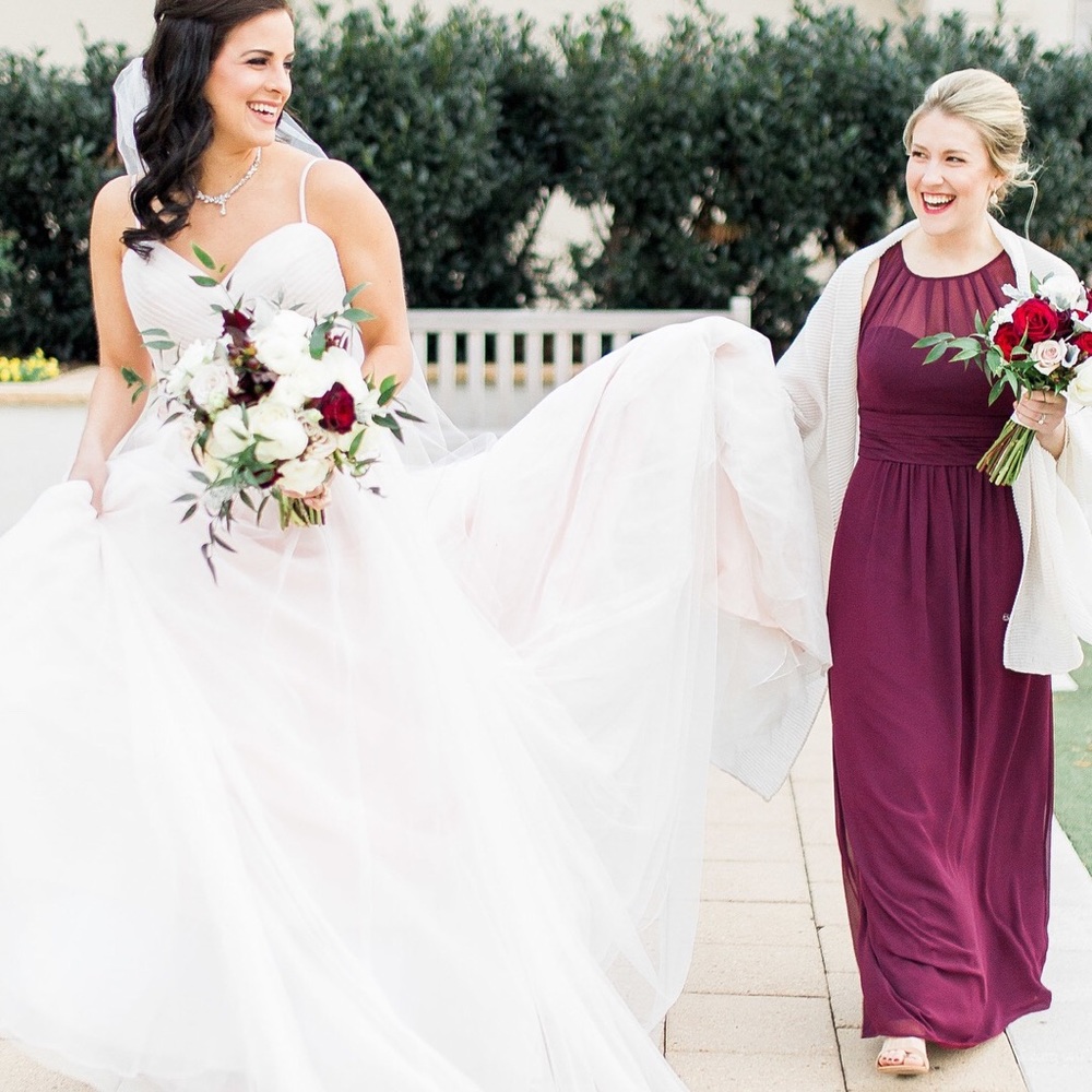Perfect for fall or winter wedding 🍂❄️ Bill Levkoff Bridesmaid Dress - size 4